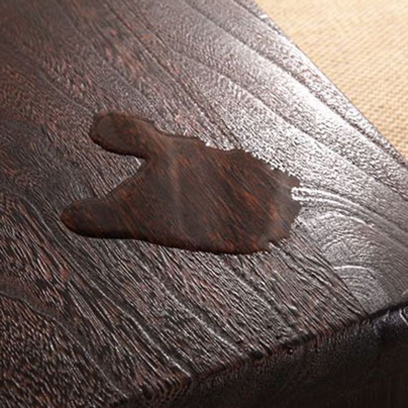 Natural/Brown Rectangular Coffee Table 11.81" High Wooden Cocktail Table