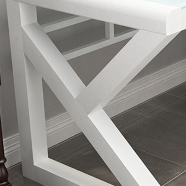 Scrivania da gioco top con vetro contemporaneo da 29,53 pollici