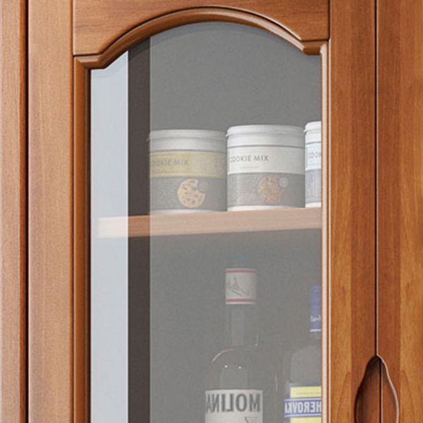 Moderne porte da pranzo in legno di gomma porte in vetro a buffet con cassetti per soggiorno