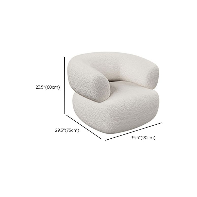 Canapé de tissu de style unique dans une chambre bonus blanc cassé