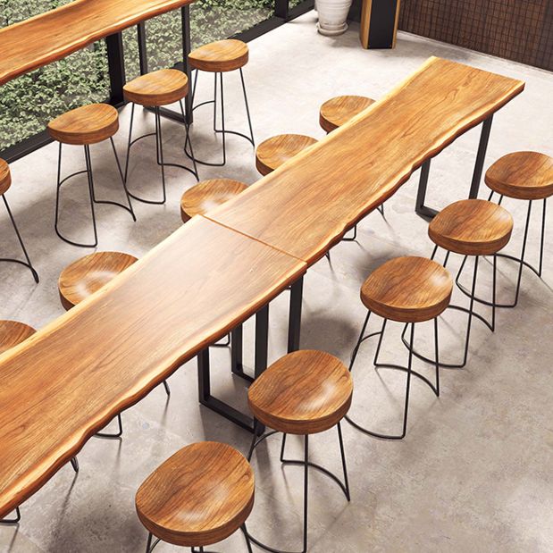 Modern Wood Counter Height Set 1/2/5 Pieces Indoor Natural Counter Set Clearhalo 'Bar Furniture' 'furn' 'furn_home_bar_bar_sets' 'Furniture' 'Home Bars & Bar Sets' 'home_bar_bar_sets' 'Kitchen & Dining Furniture' 1200x1200_44e3cac1-ca8f-4c59-b528-2b309a86abb5