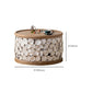 French Country Solid Wood Coffee Table Round Distressed Cocktail Table