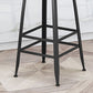 Industrial Square Footrest Counter Chair Metal Low Back Counter and Bar Stool