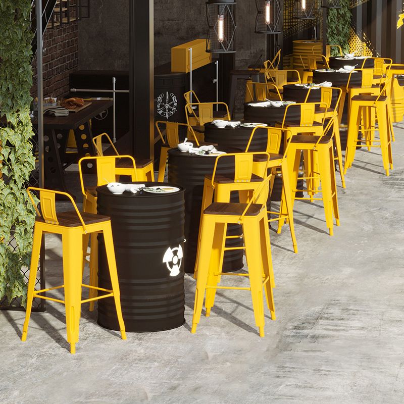1/2/4 pezzi sgabello da bar industriale e set da tavolo in metallo