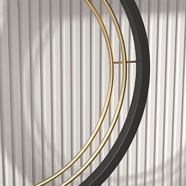 Glam Half Moon Accent Table Iron Console Sofa Table for Hall