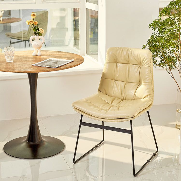 Contemporary Style Dining Chairs Kitchen Armless Side Chairs with Metal Legs (Set of 2) Clearhalo ' kitchen&dining_furn' 'Dining Chairs' 'Dining Tables & Seating' 'dining_chair' 'furn' 'furn_dining_chair' 'Furniture' 'furniture_dining_chair' 'Kitchen & Dining Furniture' 'kitchen' 1200x1200_44e926eb-3af7-405d-916c-cc5a418da380
