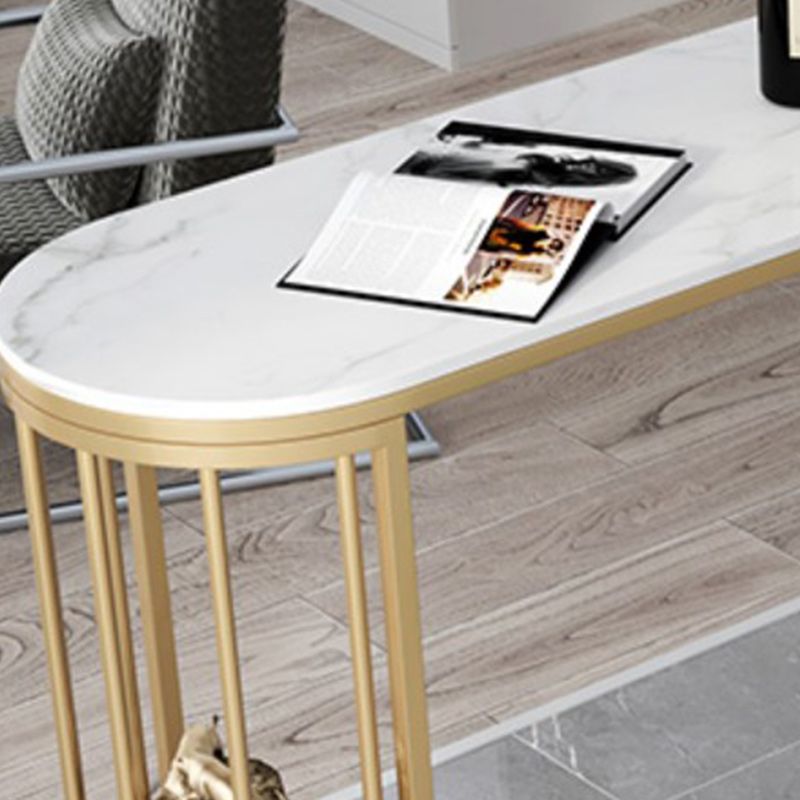 Glam Style Bar Table 42-inch Height Artificial Marble Top Bistro Table with Storage Shelf Clearhalo 'Bar Furniture' 'Bar Tables' 'bar_tables' 'furn' 'furn_bar_tables' 'Furniture' 'furniture_bar_tables' 'Kitchen & Dining Furniture' 1200x1200_44ea0f77-93fc-469b-91a8-0743bf6e9af4