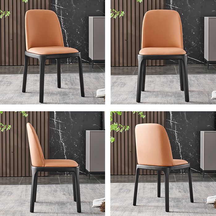 Modern Style Armless Dining Chair Parsons Chair with Wooden Legs for Kitchen Clearhalo ' kitchen&dining_furn' 'Dining Chairs' 'Dining Tables & Seating' 'dining_chair' 'furn' 'furn_dining_chair' 'Furniture' 'furniture_dining_chair' 'Kitchen & Dining Furniture' 'kitchen' 1200x1200_44eb7f54-f91c-4a98-b306-50bff94a5cd7