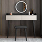 Coiffeuse contemporaine à 2 tiroirs avec plateau en pierre noire et tabouret