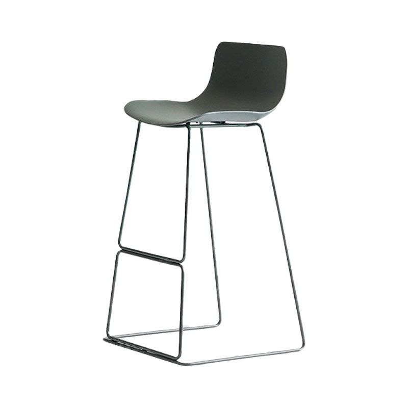 Modern Armless Backrest Counter Stool Steel Kitchen Bar Stool with Plastic Seat and Pedal Clearhalo 'Bar Furniture' 'Bar Stools' 'bar_stools' 'furn' 'furn_bar_stools' 'furniture_bar_stools' 'Kitchen & Dining Furniture' 'kitchen&dining_furn' 'kitchen' 'kitchen_furn' Furniture' 1200x1200_44ed01bd-81a3-46eb-ad9d-3a7bb9acfe88