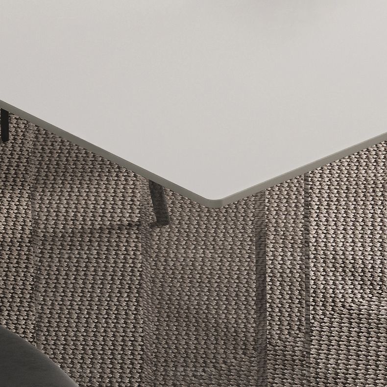 Modern White Stone Top Table Rectangle Dining Table for Kitchen Use