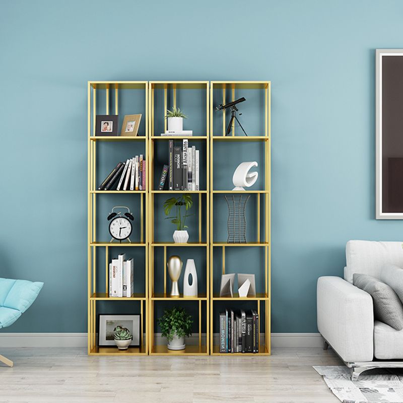 Glam Open Back Bookcase Standard Metal Bookshelf with Shelves Clearhalo 'Bookcases' 'furn' 'furn_bookcases' 'Furniture' 'Office Furniture' 1200x1200_44f14e01-f086-47a0-adcc-aa0180330b33