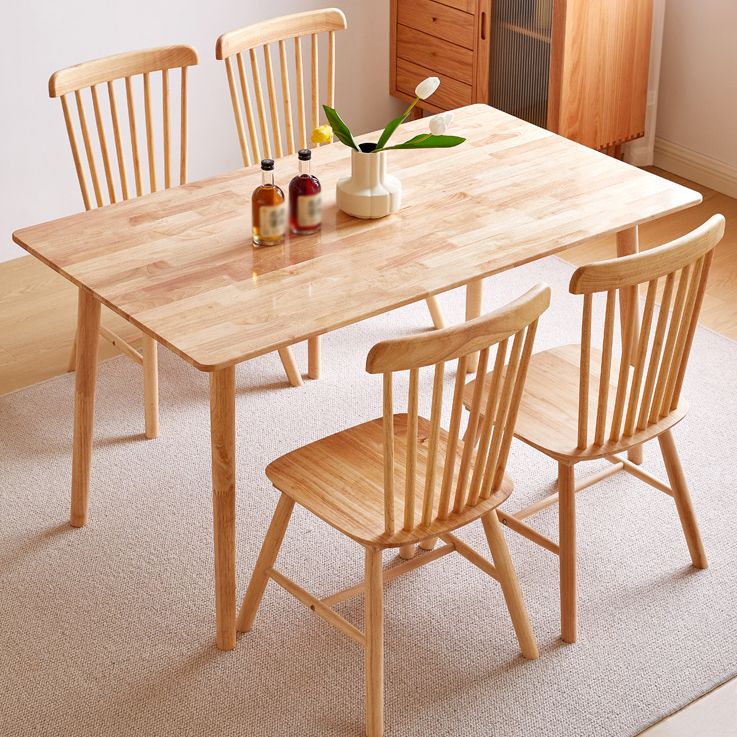 Rectangle Wood Color Dining Table Solid Wood Table Contemporary with 4 Legs Clearhalo ' dining_table' 'Dining Tables & Seating' 'Dining Tables' 'furn' 'furn_dining_table' 'Furniture' 'furniture_dining_table' 'Kitchen & Dining Furniture' 'kitchen&dining_furn' 'kitchen' 'kitchen_dining_table' 1200x1200_44f23010-ded3-4b76-9de7-7551c17491a0