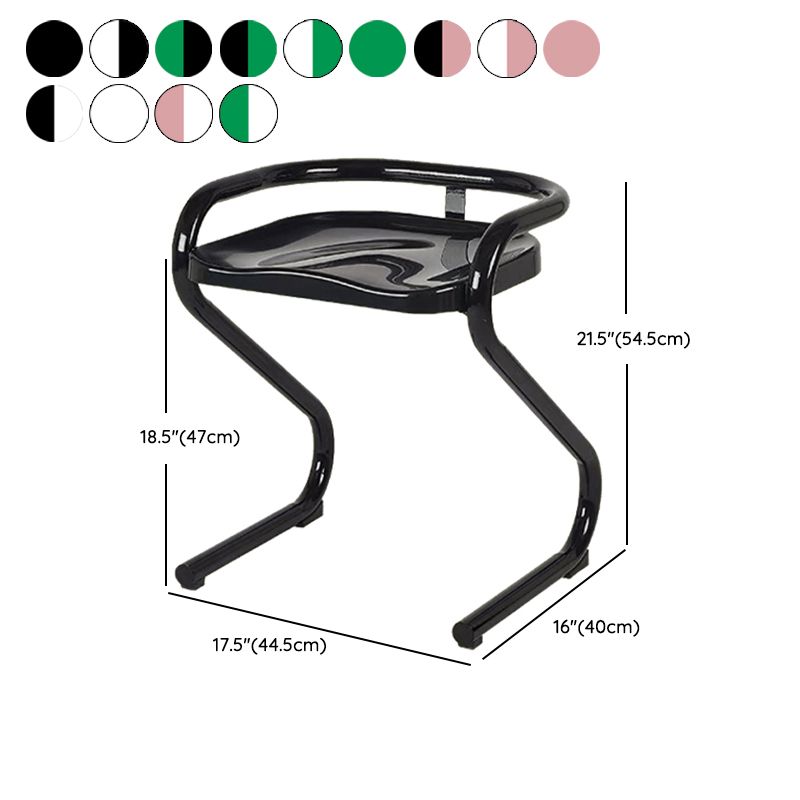 Metalen frame eetkamerstoel Moderne indoor plastic Backless Chair