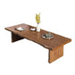 Table basse rectangulaire en bois massif, table basse luge marron foncé