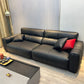 Black Genuine Leather Sofa Mid-Century Modern Square Arm Sofa Clearhalo 'furn' 'furn_sofas' 'Furniture' 'Living Room Furniture' 'Sofa' 'sofas' 1200x1200_44f4d777-4c3a-470d-8fb3-ae186bafaab0