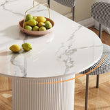 Contemporary White Standard Dining Table Kitchen Dining Table with Double Pedestal Bases Clearhalo ' dining_table' 'Dining Tables & Seating' 'Dining Tables' 'furn' 'furn_dining_table' 'Furniture' 'furniture_dining_table' 'Kitchen & Dining Furniture' 'kitchen&dining_furn' 'kitchen' 'kitchen_dining_table' 1200x1200_44f5a829-859a-49ff-930e-d6761a31843f