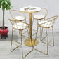 Glam Bar Dining Table Pedestal White Bistro Bar Table with Metal Base Clearhalo 'Bar Furniture' 'Bar Tables' 'bar_tables' 'furn' 'furn_bar_tables' 'Furniture' 'Kitchen & Dining Furniture' 1200x1200_44f5c9a6-6c84-46a3-8dbc-0e0c23a73139