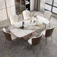 Metal Traditional Luxury Rectangle Table Sintered Stone Dining Table for Kitchen and Dining Room Clearhalo ' dining_table' 'Dining Tables & Seating' 'Dining Tables' 'furn' 'furn_dining_table' 'Furniture' 'furniture_dining_table' 'Kitchen & Dining Furniture' 'kitchen&dining_furn' 'kitchen' 'kitchen_dining_table' 1200x1200_44f9c955-fab5-41e2-98be-ba61e91e404e