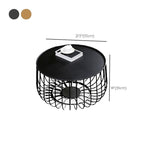 Mid-century Modern Iron Round Coffee Table, Frame Base Cocktail Table Clearhalo 'Coffee & Accent Tables' 'Coffee Tables' 'coffee_tables' 'furn' 'furn_coffee_tables' 'Furniture' 'Living Room Furniture' 1200x1200_44f9f130-7846-4f4f-92d4-6e0ca233403a