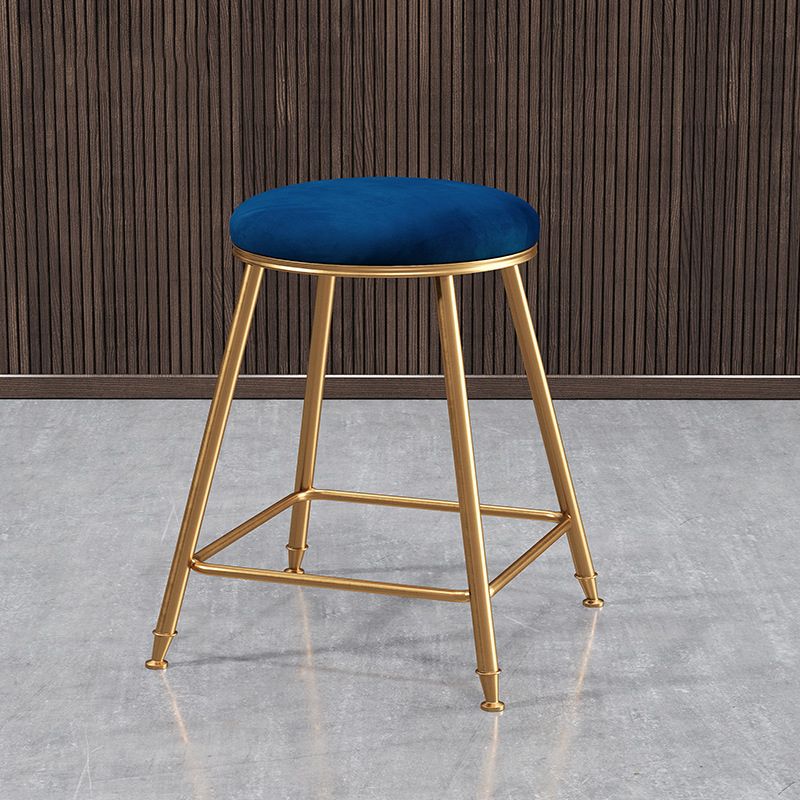 Contemporary Bar Stool Round Seat Barstool with Footrest and Metal Base Clearhalo 'Bar Furniture' 'Bar Stools' 'bar_stools' 'furn' 'furn_bar_stools' 'Furniture' 'Kitchen & Dining Furniture' 1200x1200_44fa06dd-261c-4ec6-a117-d917f024a32e