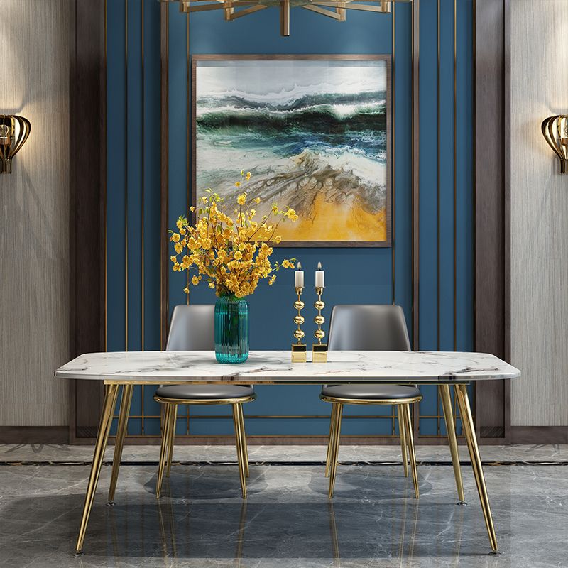 Metal Contemporary Rectangular Table Sintered Stone Dining Table with 4 Legs Clearhalo ' dining_table' 'Dining Tables & Seating' 'Dining Tables' 'furn' 'furn_dining_table' 'Furniture' 'furniture_dining_table' 'Kitchen & Dining Furniture' 'kitchen&dining_furn' 'kitchen' 'kitchen_dining_table' 1200x1200_44fb0987-533c-484d-a318-e37aac508718