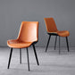 Industrial Dining Faux Leather Chair Indoor Black Metal Legs Dining Chair
