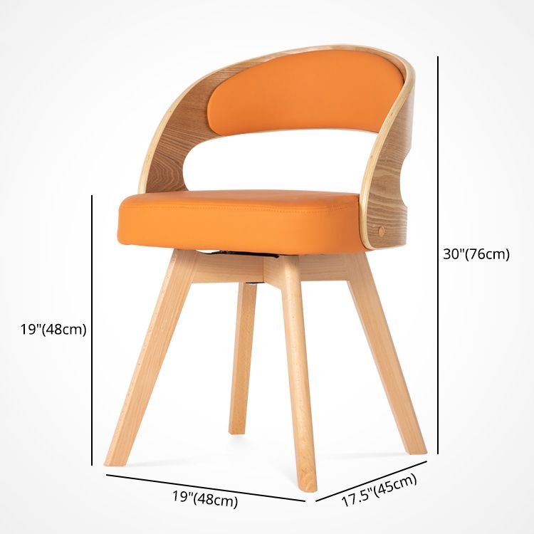 Wood Modern Dining Arm Chair with Color Cushion Open Back Dining Side Chair for Home Clearhalo ' kitchen&dining_furn' 'Dining Chairs' 'Dining Tables & Seating' 'dining_chair' 'furn' 'furn_dining_chair' 'Furniture' 'furniture_dining_chair' 'Kitchen & Dining Furniture' 'kitchen' 1200x1200_44fc37ce-b7e7-406a-b35e-eb34e87efdd9