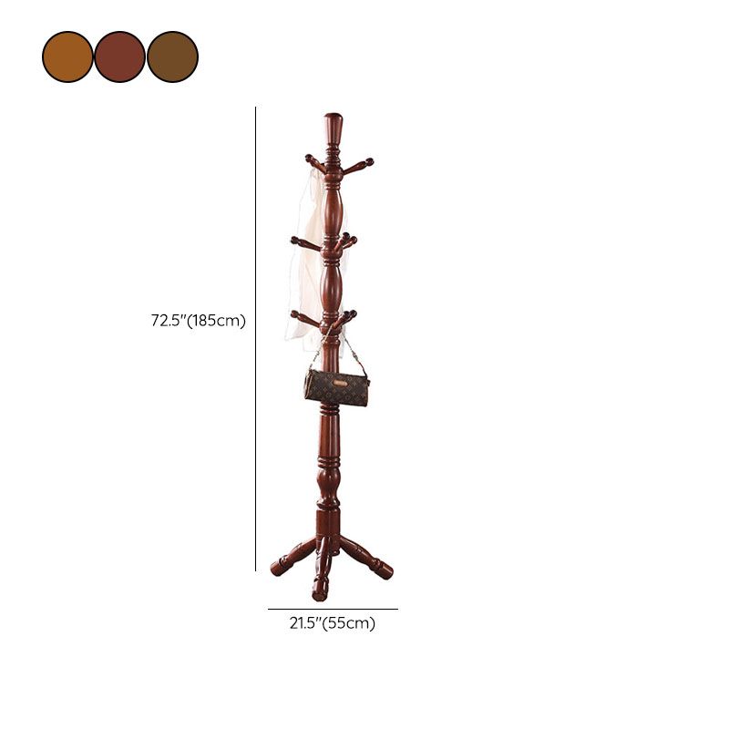 Hall d'entrée moderne du milieu du siècle cintre en bois avec 9 crochets