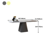 Luxury Sintered Stone Top Dining Table Rectangle White Table with Pedestal Clearhalo ' dining_table' 'Dining Tables & Seating' 'Dining Tables' 'furn' 'furn_dining_table' 'Furniture' 'furniture_dining_table' 'Kitchen & Dining Furniture' 'kitchen&dining_furn' 'kitchen' 'kitchen_dining_table' 1200x1200_44fed853-3f65-4631-889e-bf4ae1af3e5e