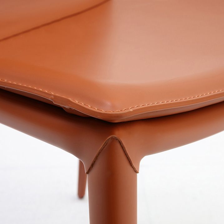 Glam Style Metal Dining Side Chairs Solid Back Armless Chair for Kitchen Clearhalo ' kitchen&dining_furn' 'Dining Chairs' 'Dining Tables & Seating' 'dining_chair' 'furn' 'furn_dining_chair' 'Furniture' 'furniture_dining_chair' 'Kitchen & Dining Furniture' 'kitchen' 1200x1200_44fef653-d2d6-4641-9477-bbbab65ed4cf