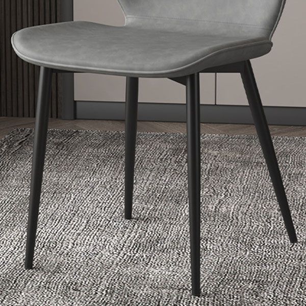 Contemporary Dining Chair Armless Wingback Side Chair with Metal Legs for Kitchen Clearhalo ' kitchen&dining_furn' 'Dining Chairs' 'Dining Tables & Seating' 'dining_chair' 'furn' 'furn_dining_chair' 'Furniture' 'furniture_dining_chair' 'Kitchen & Dining Furniture' 'kitchen' 1200x1200_44ff33f5-49c8-4df9-94ac-25333d3dcbfa