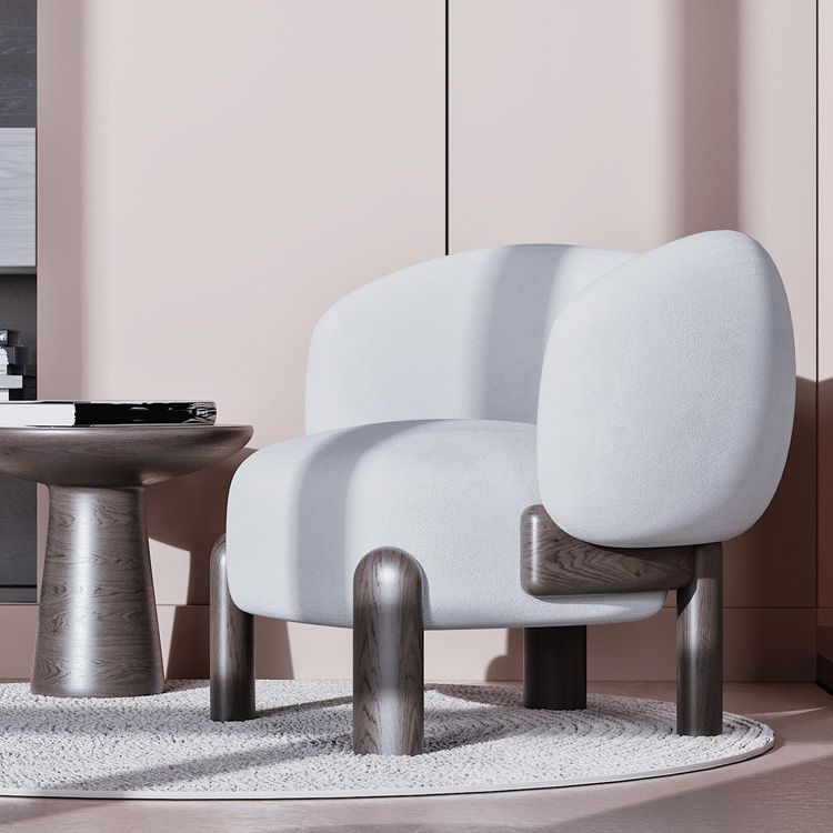 Contemporary Fixed Back Barrel Chair Bedroom Solid Color Lounge Chair Clearhalo 'Accent Chairs' 'accent_chairs' 'Chairs & Seating' 'furn' 'furn_accent_chairs' 'Furniture' 'Living Room Furniture' 1200x1200_44ffdab7-28d4-4e0a-8f97-d1699cd3e170