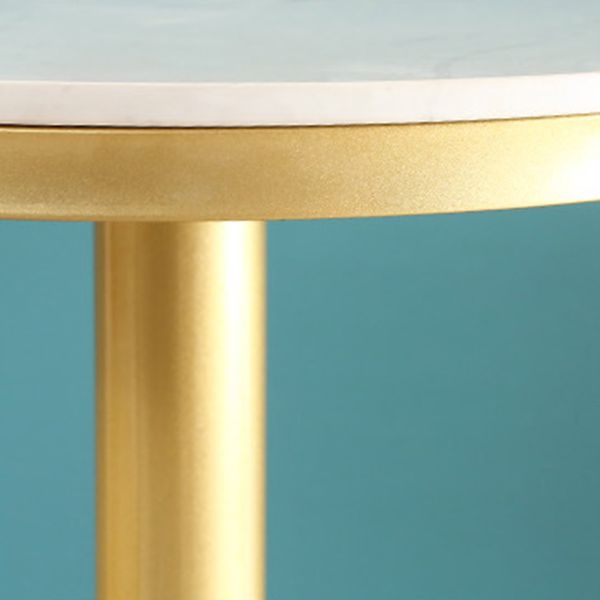 Glam Style Gold Iron Bar Table 41.3"H Faux Marble White Top Bistro Table with Wine Rack Clearhalo 'Bar Furniture' 'Bar Tables' 'bar_tables' 'Furniture' 'furniture_bar_tables' 'Kitchen & Dining Furniture' 'kitchen&dining_furn' 'kitchen' 1200x1200_450187eb-aabe-42b7-b82b-170f4f5a115a
