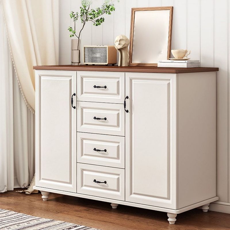 White Wood Accent Cabinet with Drawers 15.74" Wide Modern Standard Side Cabinet Clearhalo 'Cabinets & Chests' 'cabinets_chests' 'furn' 'furn_cabinets_chests' 'Furniture' 'Living Room Furniture' 1200x1200_45026e1c-b3ee-4b03-a7ba-8174997491c2