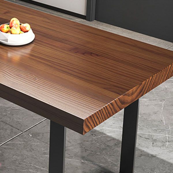 Set da tavolo da pranzo in legno massiccio marrone scuro 1/2/3/5/7 set di dinette industriale