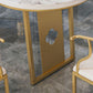 Traditional Luxury Oval Dining Table Sintered Stone Table with Gold Double Pedestal for Dining Room Clearhalo ' dining_table' 'Dining Tables & Seating' 'Dining Tables' 'furn' 'furn_dining_table' 'Furniture' 'furniture_dining_table' 'Kitchen & Dining Furniture' 'kitchen&dining_furn' 'kitchen' 'kitchen_dining_table' 1200x1200_4502baf1-a38f-4ec2-956c-b5329d3a3e0b