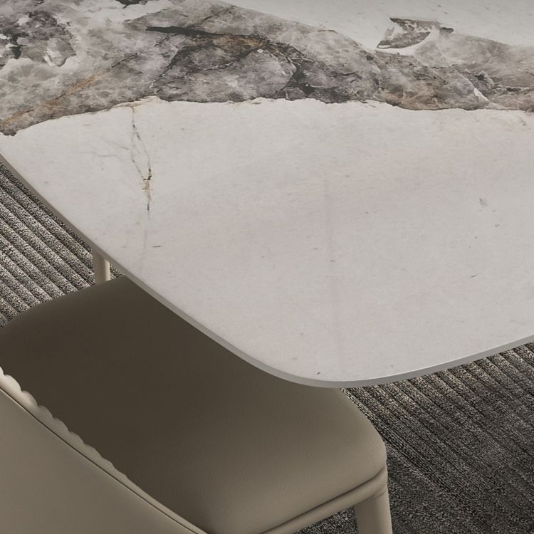 Designer Style 1/3/4/7 Pieces Dining Set Sintered Stone Dining Table with Leather Chairs Clearhalo 'Dining Room Sets' 'Dining Tables & Seating' 'dining_room_set' 'furn' 'furn_dining_room_set' 'Furniture' 'furniture_dining_room_set' 'Kitchen & Dining Furniture' 'kitchen&dining_furn' 'kitchen' 1200x1200_45042963-bc9e-48a4-9916-8c973b66b1e0