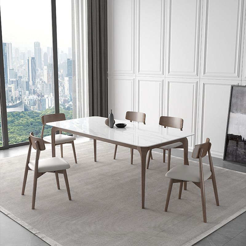 Medieval Modern Sintered Stone Table for Restaurant Rectangle Table with Wooden 4 Legs Clearhalo ' dining_table' 'Dining Tables & Seating' 'Dining Tables' 'furn' 'furn_dining_table' 'Furniture' 'furniture_dining_table' 'Kitchen & Dining Furniture' 'kitchen&dining_furn' 'kitchen' 'kitchen_dining_table' 1200x1200_450434d4-f8e8-4e39-b214-ce4daf0a0260