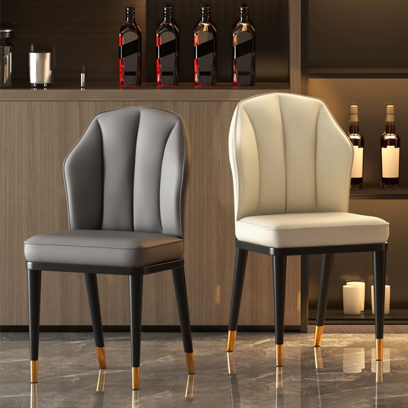 Nordic Chairs Dining Armless Chair for Kitchen with Metal Legs Clearhalo 'Dining Chairs' 'Dining Tables & Seating' 'dining_chair' 'furn' 'furn_dining_chair' 'Furniture' 'furniture_dining_chair' 'Kitchen & Dining Furniture' 1200x1200_45047371-e5fa-46a8-8293-0483d2c28203