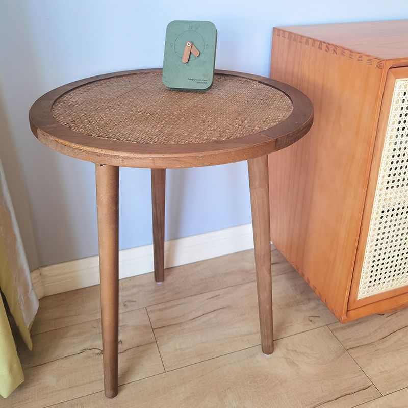 French Rustic Round Rattan Top Side Table 3 Legs Wooden End Table Clearhalo 'Coffee & Accent Tables' 'End & Side Tables' 'end_side_tables' 'furn' 'furn_end_side_tables' 'Furniture' 'Living Room Furniture' 1200x1200_45057ecf-27e1-4b35-be1e-8057d5a67d9e