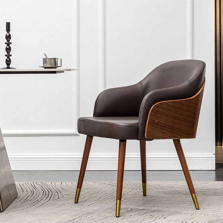 Contemporary Square Dining Side Chair Parsons Arm Chair for Kitchen with Wooden Legs Clearhalo ' kitchen&dining_furn' 'Dining Chairs' 'Dining Tables & Seating' 'dining_chair' 'Furniture' 'furniture_dining_chair' 'Kitchen & Dining Furniture' 'kitchen' 1200x1200_4505a487-863f-4c54-9ef4-aff3b0c94b10