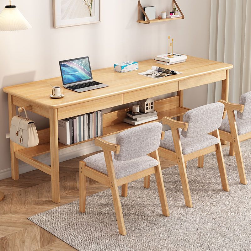 Wooden Office Desk Modern Rectangle H-Shape Base Writing Desk for Bedroom Clearhalo 'furn' 'furn_office_desk' 'Furniture' 'Office Desks' 'Office Furniture' 'office_desk' 1200x1200_45096a7e-a0a3-4d9f-b12c-18b616daa9f8