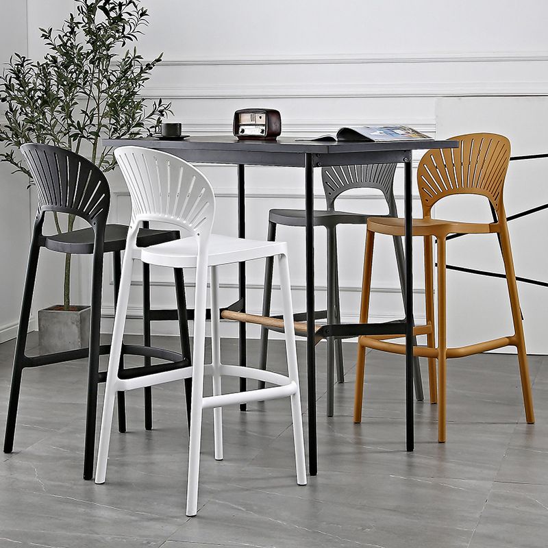 Contemporary Stackable Counter Stools Colorful Indoor Bar Stool, Set of 4 Clearhalo 'Bar Furniture' 'Bar Stools' 'bar_stools' 'furn' 'furn_bar_stools' 'furniture_bar_stools' 'Kitchen & Dining Furniture' 'kitchen&dining_furn' 'kitchen' 'kitchen_furn' Furniture' 1200x1200_4509754c-4b50-4fc5-981b-ea6143c3e292