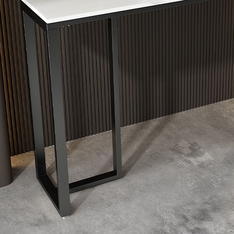 11" Wide Stone Contemporary Console Table Rectangle End Table