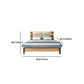 Scandinavian Solid Wood Storage with Rectangular Headboard Bed Frame