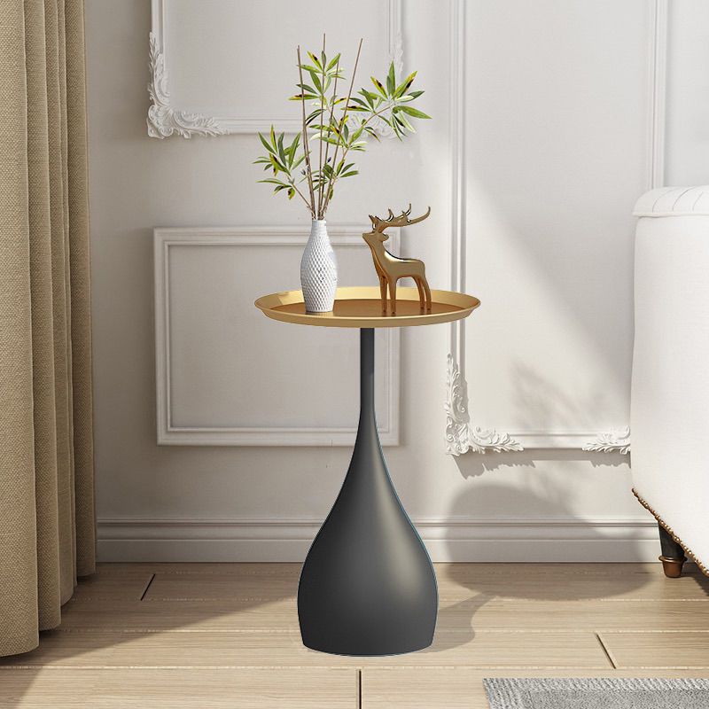 Modern Style Blue/gold/black Metal Base Metal Tray Round Side Table Clearhalo 'Coffee & Accent Tables' 'End & Side Tables' 'end_side_tables' 'furn' 'furn_end_side_tables' 'Furniture' 'Living Room Furniture' 1200x1200_450ca5d4-bb2a-4235-96d6-cedff8376025