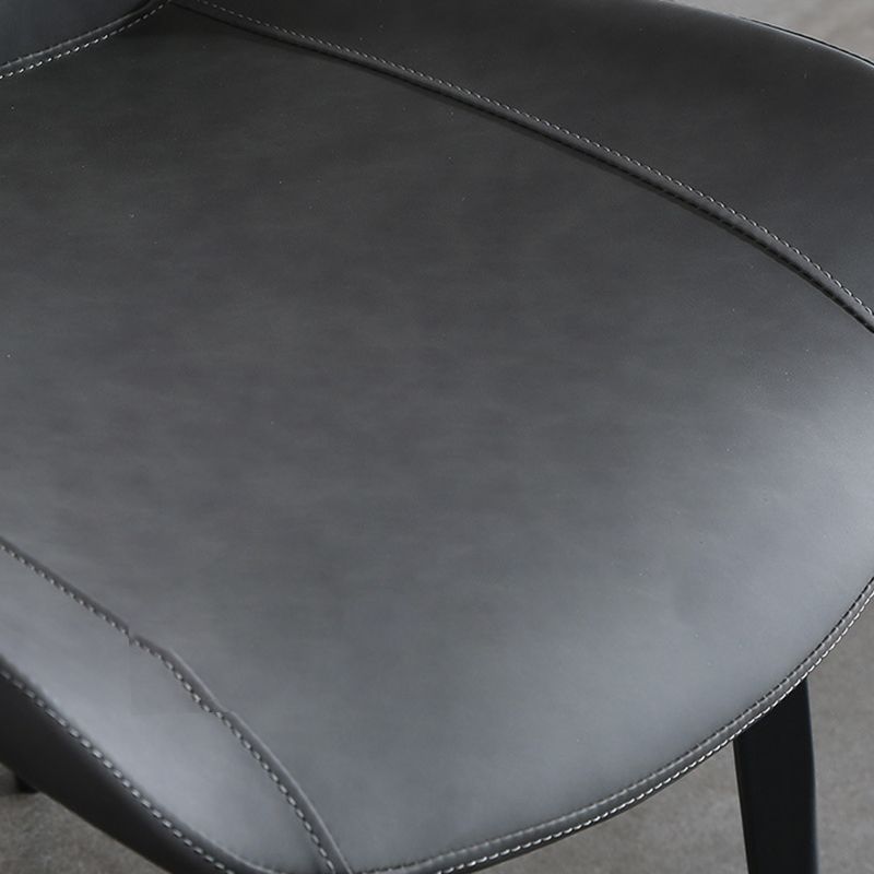 Industrial Style Faux Leather Side Chairs Arm Solid Back Dining Side Chair Clearhalo 'Dining Chairs' 'Dining Tables & Seating' 'dining_chair' 'furn' 'furn_dining_chair' 'Furniture' 'Kitchen & Dining Furniture' 1200x1200_450fb464-11a2-4b05-8d1c-9083897521a7