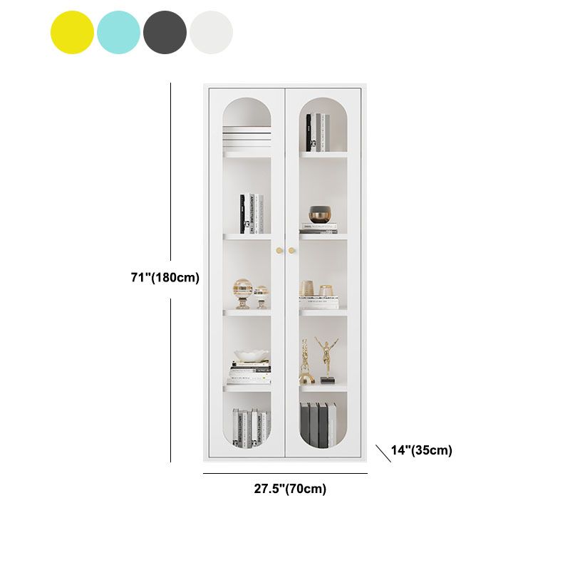 Modern Metal Bookcase Standard Closed Back Bookshelf for Home Office