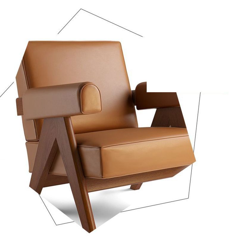 31.50" Wide Contemporary Style Single Sofa Chair Fixed Back Round Arms Chair Clearhalo 'Accent Chairs' 'accent_chairs' 'Chairs & Seating' 'furn' 'furn_accent_chairs' 'Furniture' 'Living Room Furniture' 1200x1200_4514607d-e1a9-4c97-bc0a-16e32f9b171a